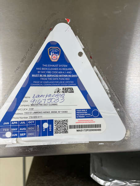 Master Fire Prevention Restaurant Kitchen Blue Inspection Sticker Range Hood Testing Repair 3