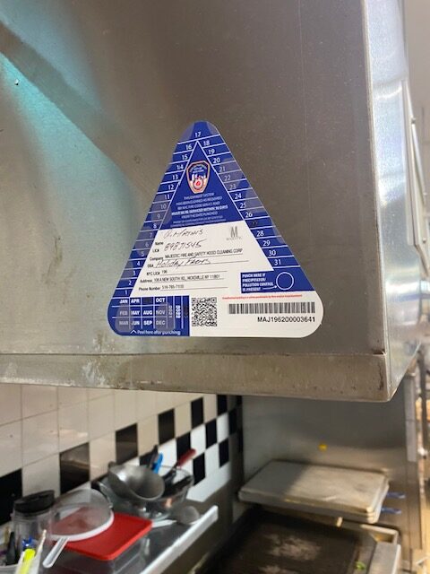 Master Fire Prevention Restaurant Kitchen Blue Inspection Sticker Range Hood Testing Repair 5