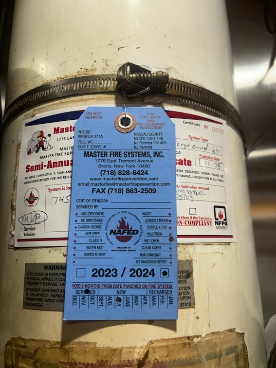 Master Fire Prevention What Size Cylinder Do I Need For My NYC Restaurant Fire Suppression System? Bronx Yonkers White Plains 7